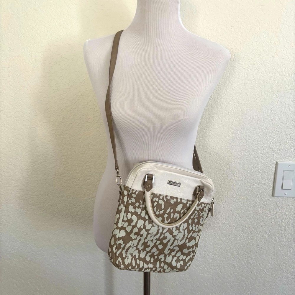 Miche Black and White Animal Print Crossbody Bag